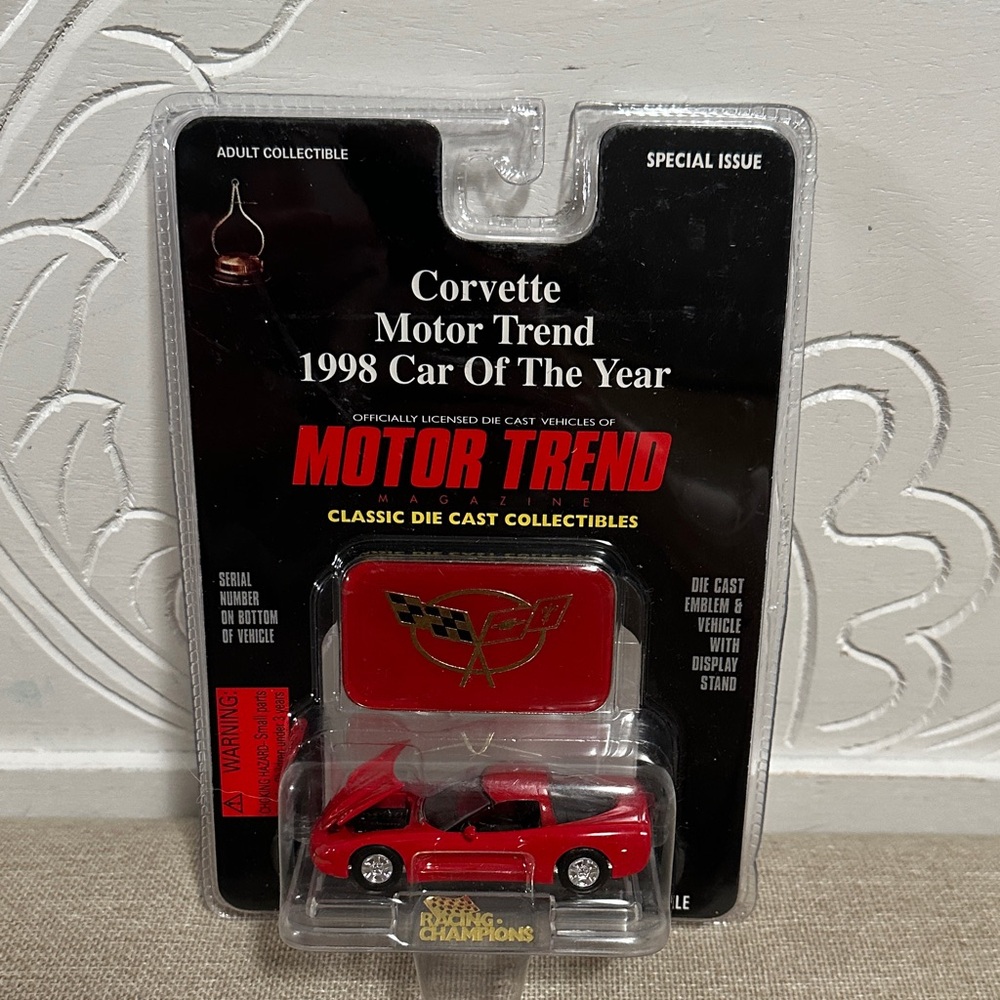 Red Corvette Die-Cast Model Car